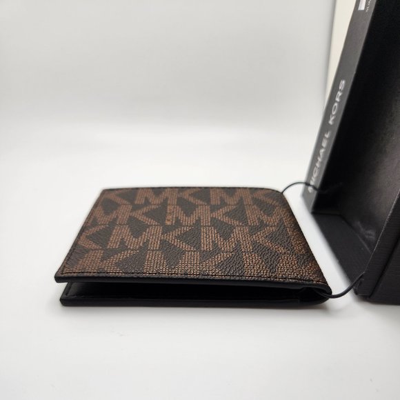 Michael Kors Jet Set Men's Slim Billfold Wallet- Brown/Black - NWT - Picture 5 of 6